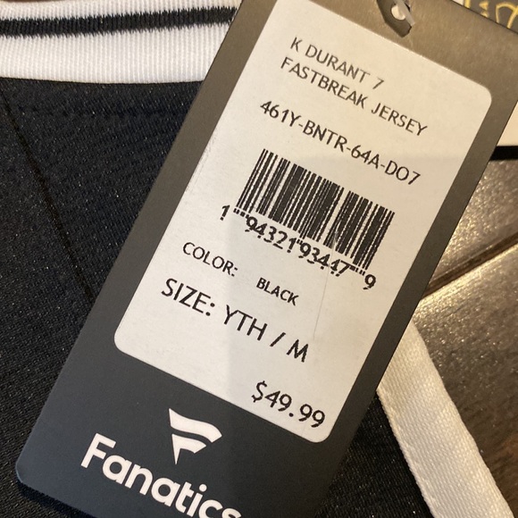 Kevin Durant Brooklyn Black | White Jersey NWT - Picture 3 of 3